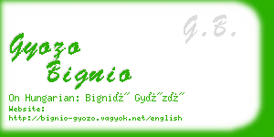 gyozo bignio business card